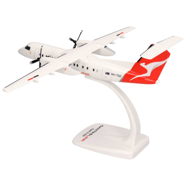 Herpa Snap-Fit Flugzeugmodell QantasLink Dash 8-300 (1:100)